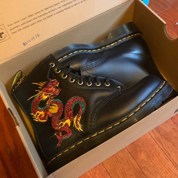 Dr Martens Embroidered Dragon Boots 